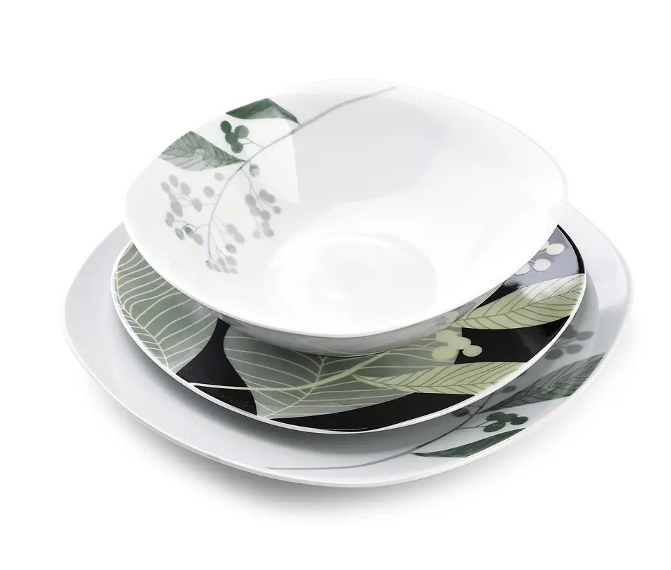 HERBAL BLACK Komplet obiadowy 18 części w sklepie Wasserman.eu