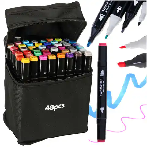 ⁨Double-sided alcohol markers in a case of 48 pieces⁩ at Wasserman.eu