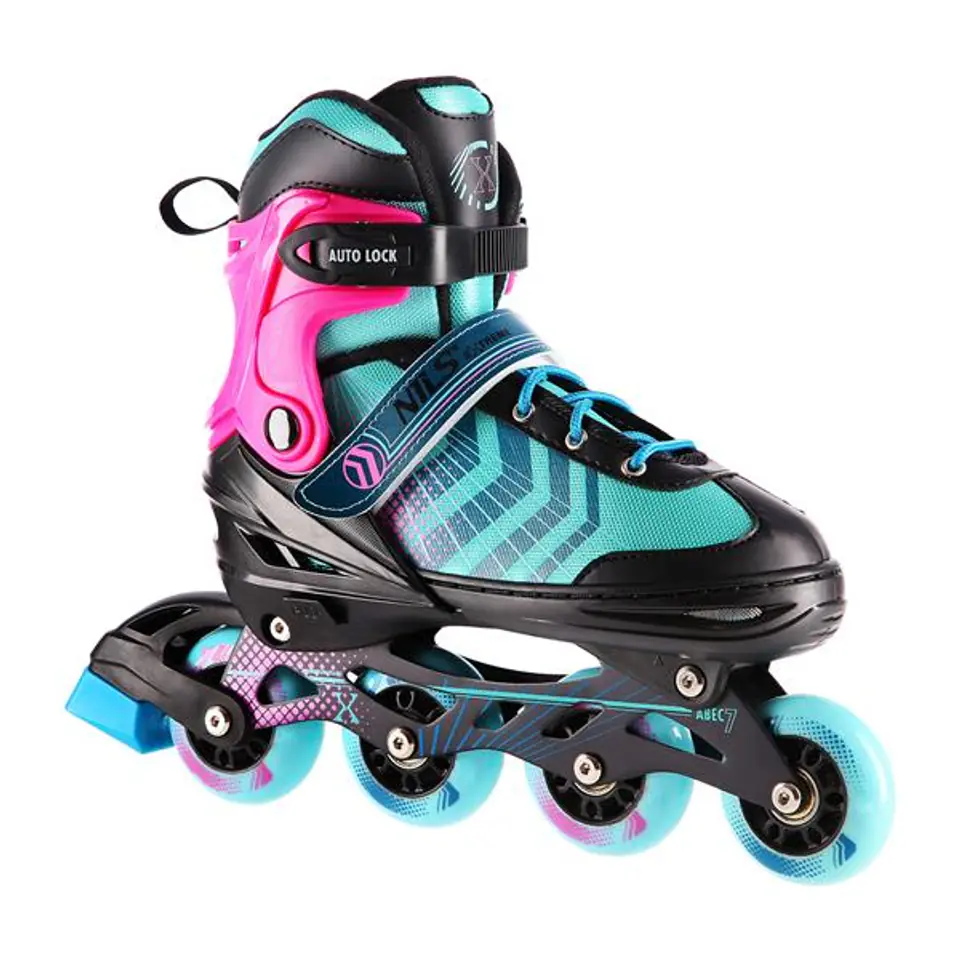 ⁨NH18192A 4in1 BLACK AND PURPLE SIZE M. S(29-33) INLINE SKATES WITH DIM. TUL. ICE HOCKEY NILS EXTREME⁩ at Wasserman.eu