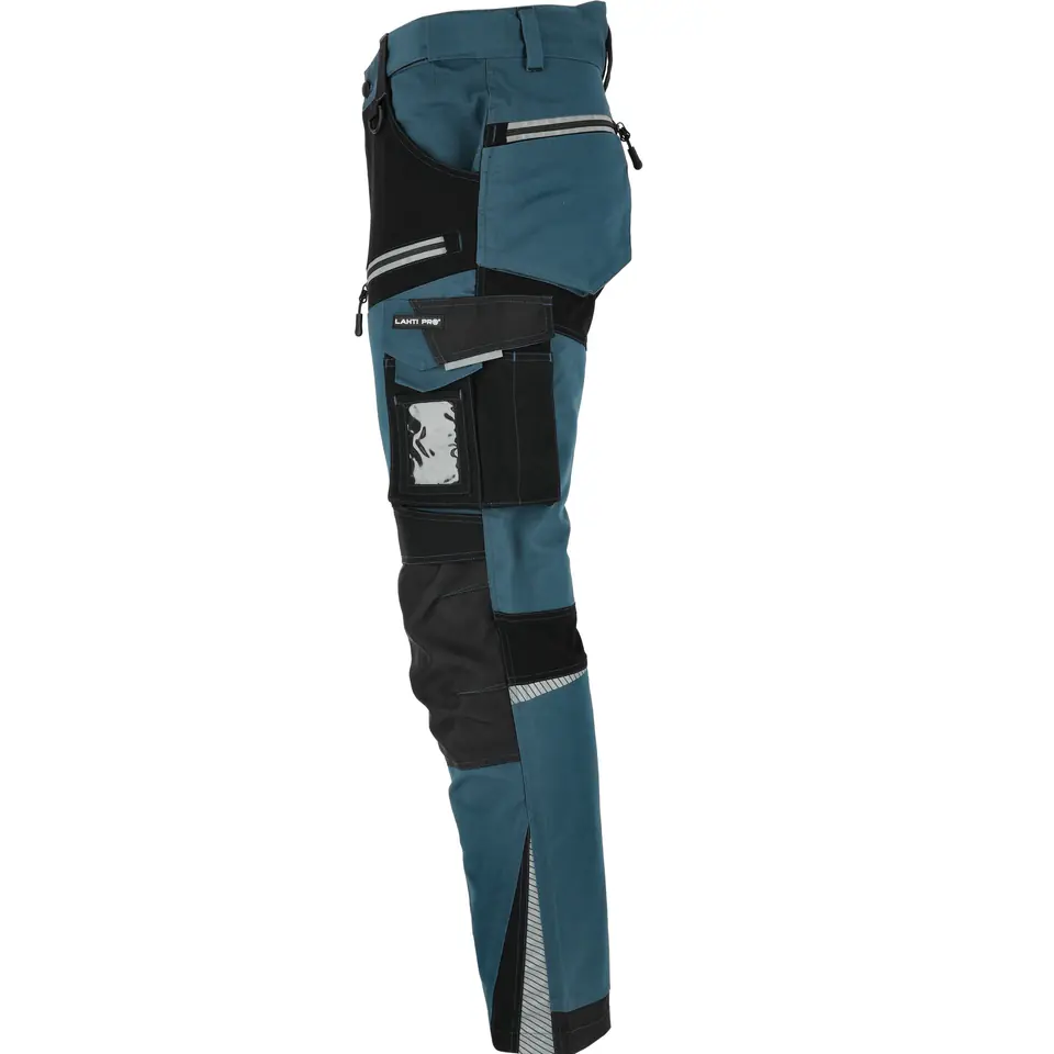 ⁨PANTS TURQUOISE-BLACK WITH STRETCH INSERTS, "3XL", CE, LAHTI⁩ at Wasserman.eu