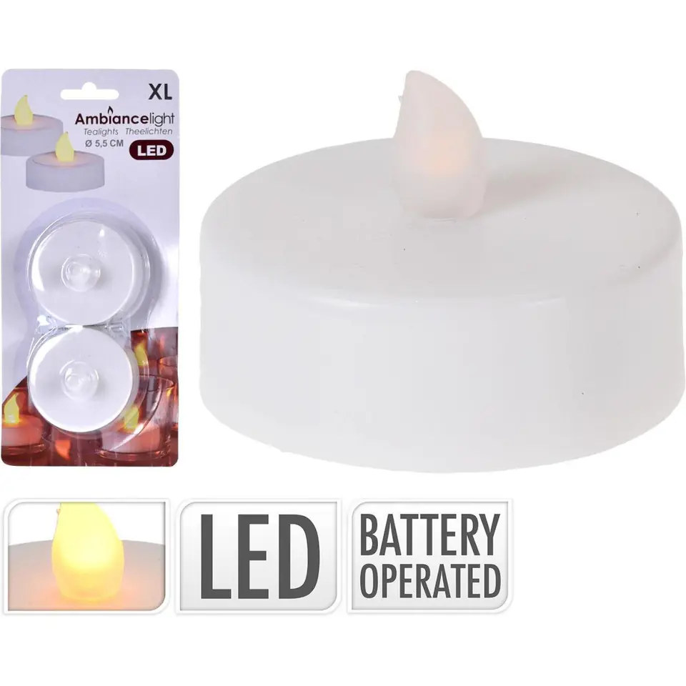 ⁨ZESTAW 2 ŚWIECZEK JUMBO 58MM TEA LIGHT LED⁩ w sklepie Wasserman.eu