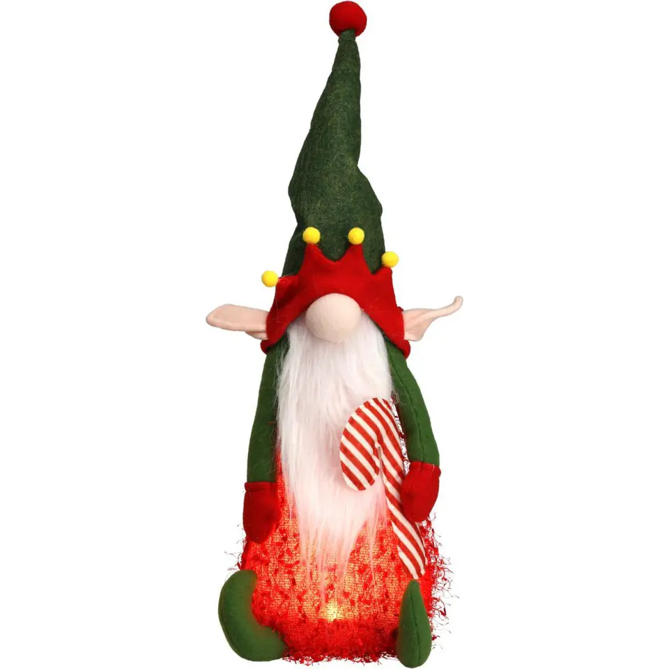 ⁨FIGURKA DEKORACYJNA PLUSZOWA ELF LED 51CM⁩ w sklepie Wasserman.eu
