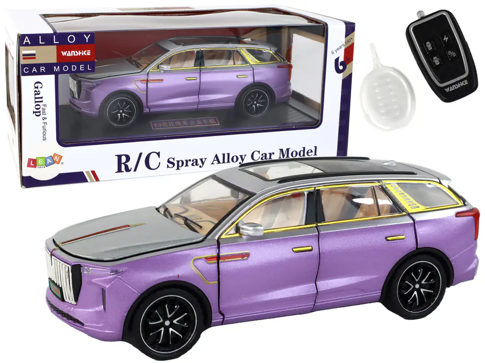 ⁨Auto RC 1:24 Samochód Pojazd E-9 Aluminiowy Zdalnie Sterowany Fioletowe⁩ w sklepie Wasserman.eu