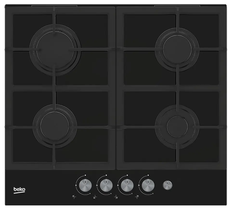 ⁨Beko HISG 64235 S hob Black Built-in Gas 4 zone(s)⁩ at Wasserman.eu