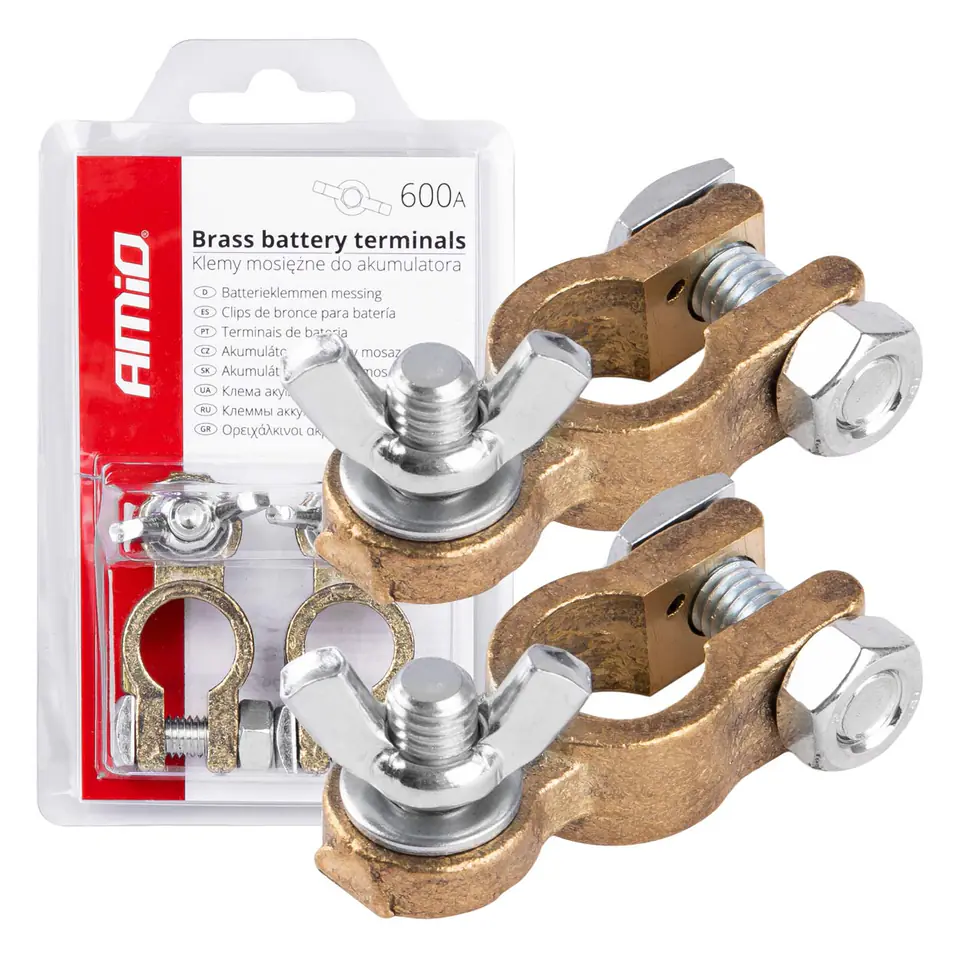 ⁨Brass battery clamps 600amp, 2 pcs. in blister⁩ at Wasserman.eu