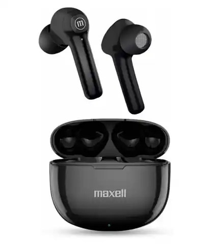 ⁨Maxell Dynamic+ wireless headphones with charging case Bluetooth black⁩ at Wasserman.eu