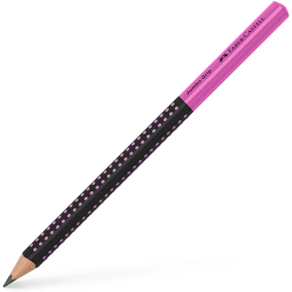 ⁨Ołówek JUMBO GRIP TWO TONE czarny/różowy 511911 FABER CASTELL⁩ w sklepie Wasserman.eu
