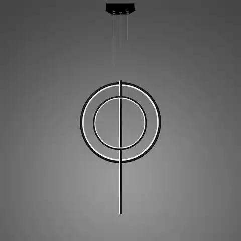 ⁨Lampa wisząca LINEA No.5  Φ60/40 cm czarna 3k  Altavola Design (Barwa światła delikatnie ciepła, Kolor Czarny, Możliwość ściemniania nie)⁩ w sklepie Wasserman.eu