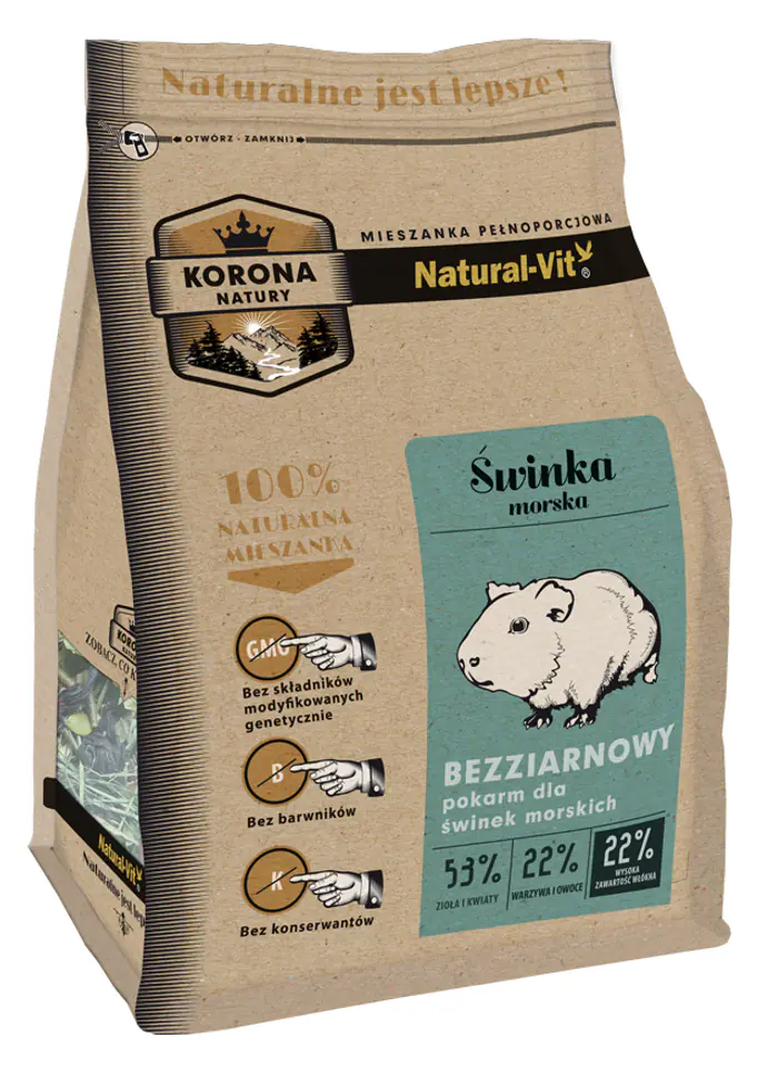 ⁨KORONA NATURY Mieszanka - Świnka morska 750g⁩ w sklepie Wasserman.eu