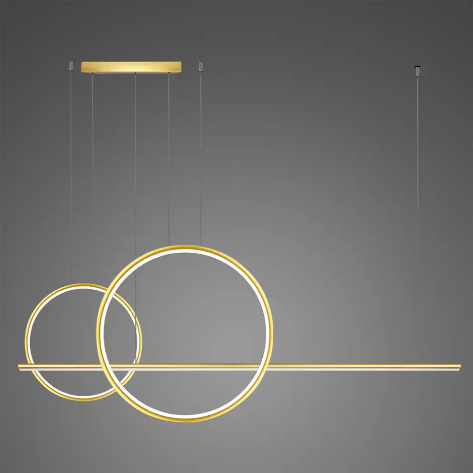 ⁨Lampa wisząca LINEA No.4  Φ60/40 cm złota 4k  Altavola Design (Barwa światła delikatnie ciepła, Kolor Złoty, Możliwość ściemniania nie)⁩ w sklepie Wasserman.eu