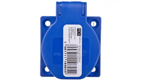 ⁨Schalttafeleinbausockel 10/16A 2P+Z 230V blau IP54 1040-0bs⁩ im Wasserman.eu