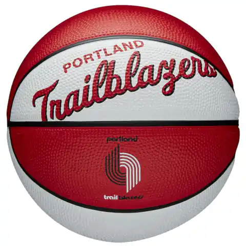 ⁨Piłka Wilson Team Retro Portland Trail Blazers Mini Ball WTB3200XBPOR (kolor Biały, rozmiar 3)⁩ w sklepie Wasserman.eu