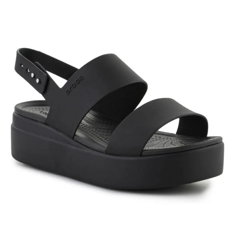 ⁨Women's sandals Crocs Brooklyn Low Wedge black 206453 060⁩ at Wasserman.eu