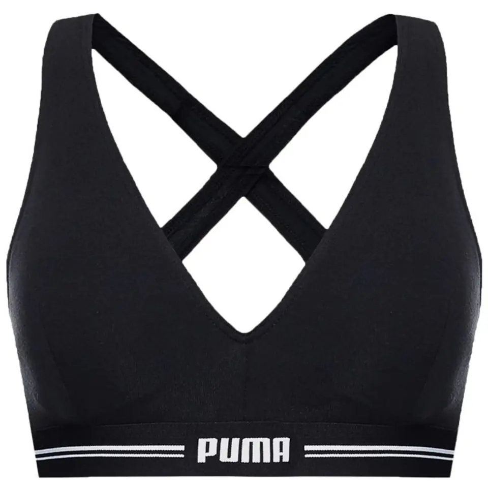 ⁨Stanik sportowy Puma Cross-Back Padded Top 1p W 938191 (kolor Czarny, rozmiar M)⁩ w sklepie Wasserman.eu