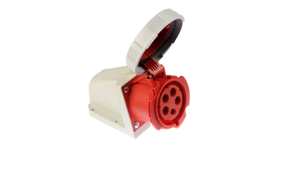 ⁨Fixed socket 32A 5P 400V red IP67 /without gland/ 1252-6⁩ at Wasserman.eu