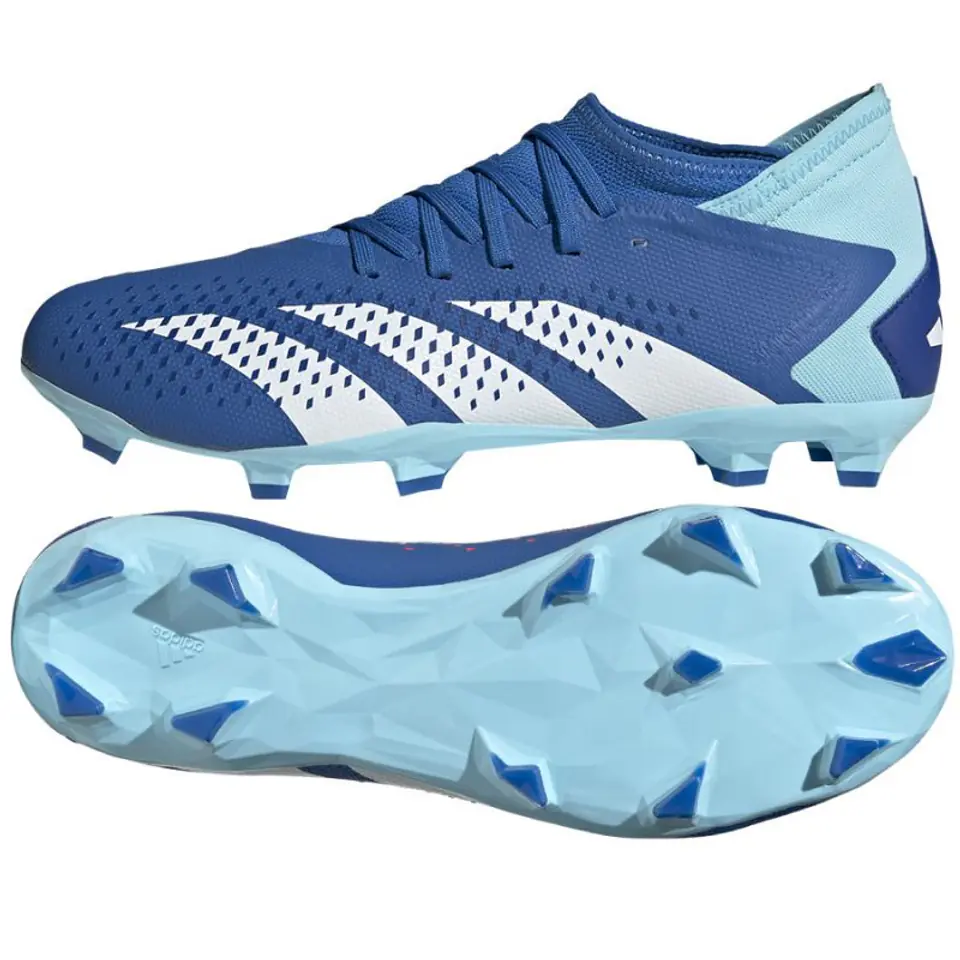 ⁨Buty piłkarskie adidas Predator Accuracy.3 FG M (kolor Niebieski, rozmiar 44 2/3)⁩ w sklepie Wasserman.eu