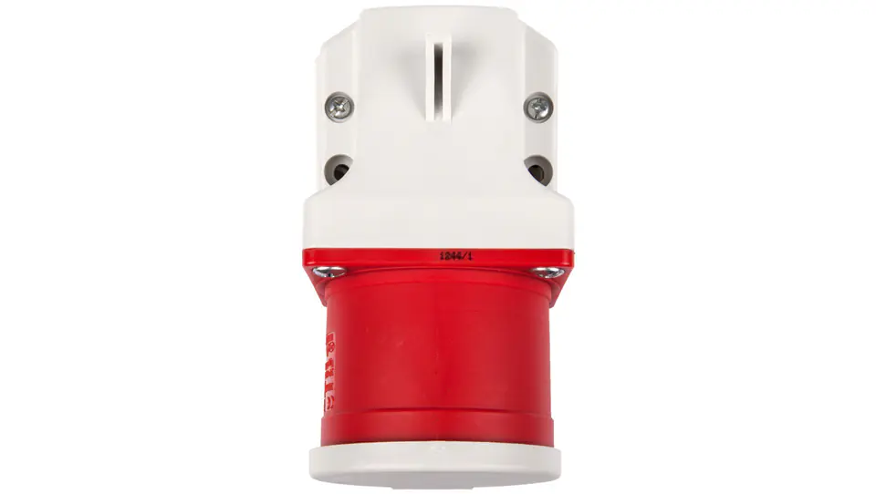 ⁨Receiver plug with flap 32A 5P 400V red IP44 525-6d⁩ at Wasserman.eu