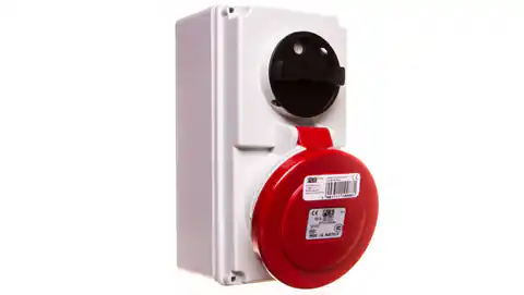 ⁨Fixed socket with switch 0-1 small 32A 5P 400V IP44 /mechanical lock/ 6125-6⁩ at Wasserman.eu