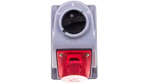 ⁨Fixed socket with switch L-0-P 16A 5P 400V IP44 COMBO-POL 960615401W⁩ at Wasserman.eu