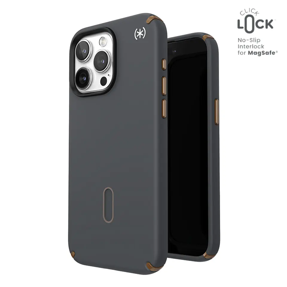 ⁨Speck Presidio2 Pro ClickLock & MagSafe - Etui iPhone 15 Pro Max (Charcoal Grey / Cool Bronze)⁩ w sklepie Wasserman.eu