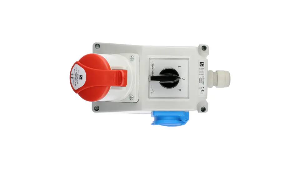 ⁨Installation kit with socket 32A 5P+2P+Z (L-0-P) red ZI05R461⁩ at Wasserman.eu