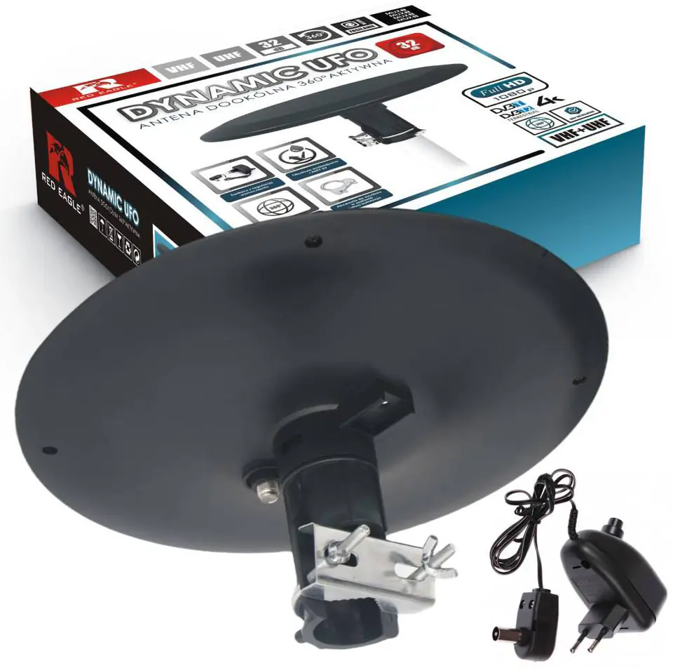 ⁨Antenna Red Eagle DYNAMIC UFO 360 OMNIDIRECTIONAL DVB-T2⁩ at Wasserman.eu