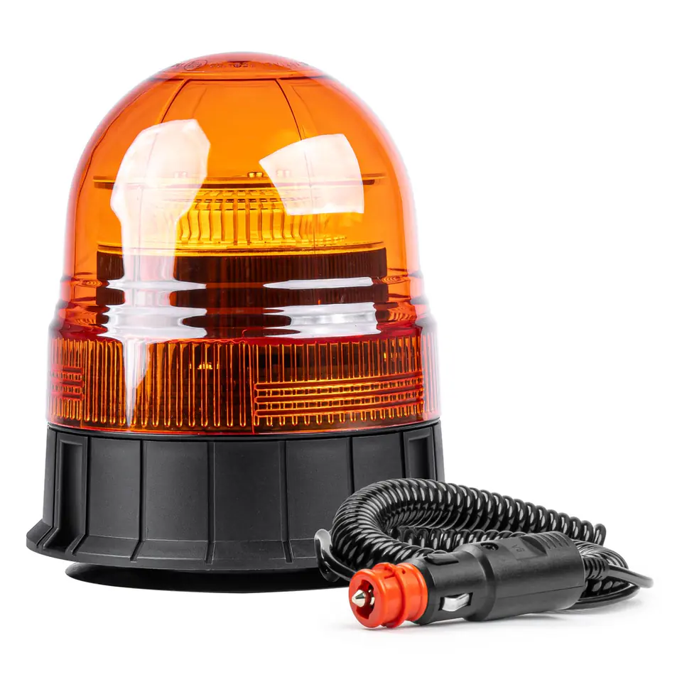 ⁨Lampa ostrzegawcza błyskowa kogut 39 led magnes r65 r10 12v 24v w02m amio-02300⁩ w sklepie Wasserman.eu