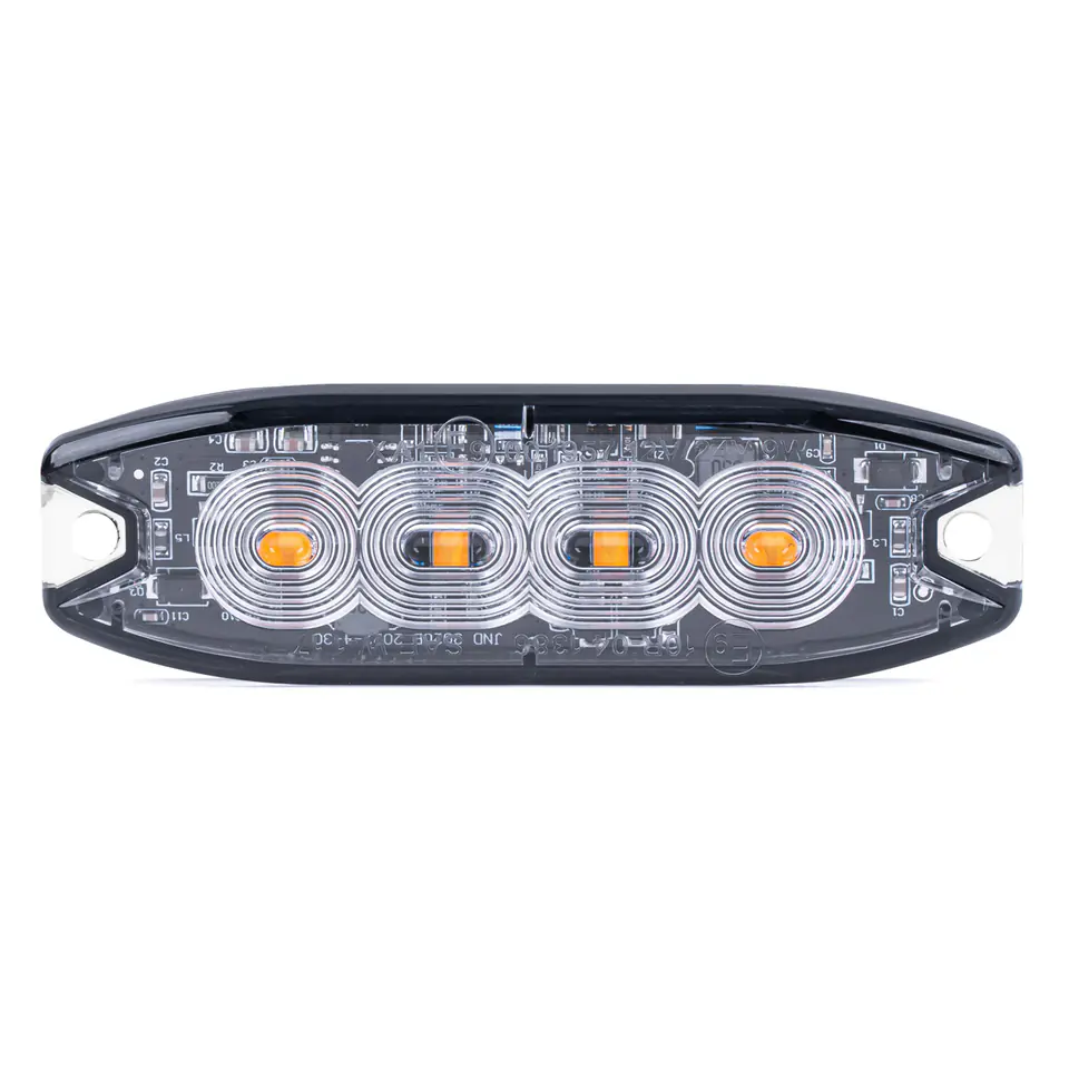 ⁨Lampa błyskowa ostrzegawcza płaska 4 led r65 r10 12-24v amio-02298⁩ w sklepie Wasserman.eu