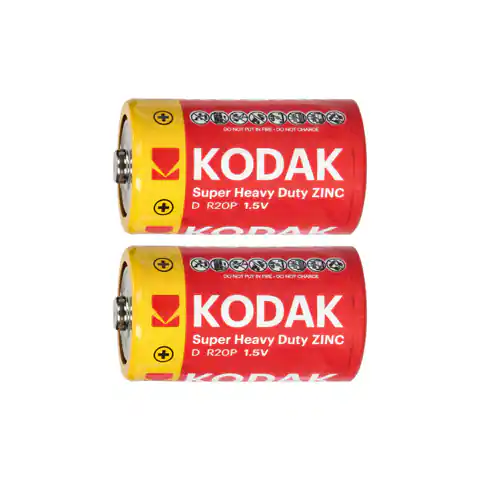 ⁨Baterie Kodak ZINC Super Heavy Duty D LR20, 2 szt.⁩ w sklepie Wasserman.eu