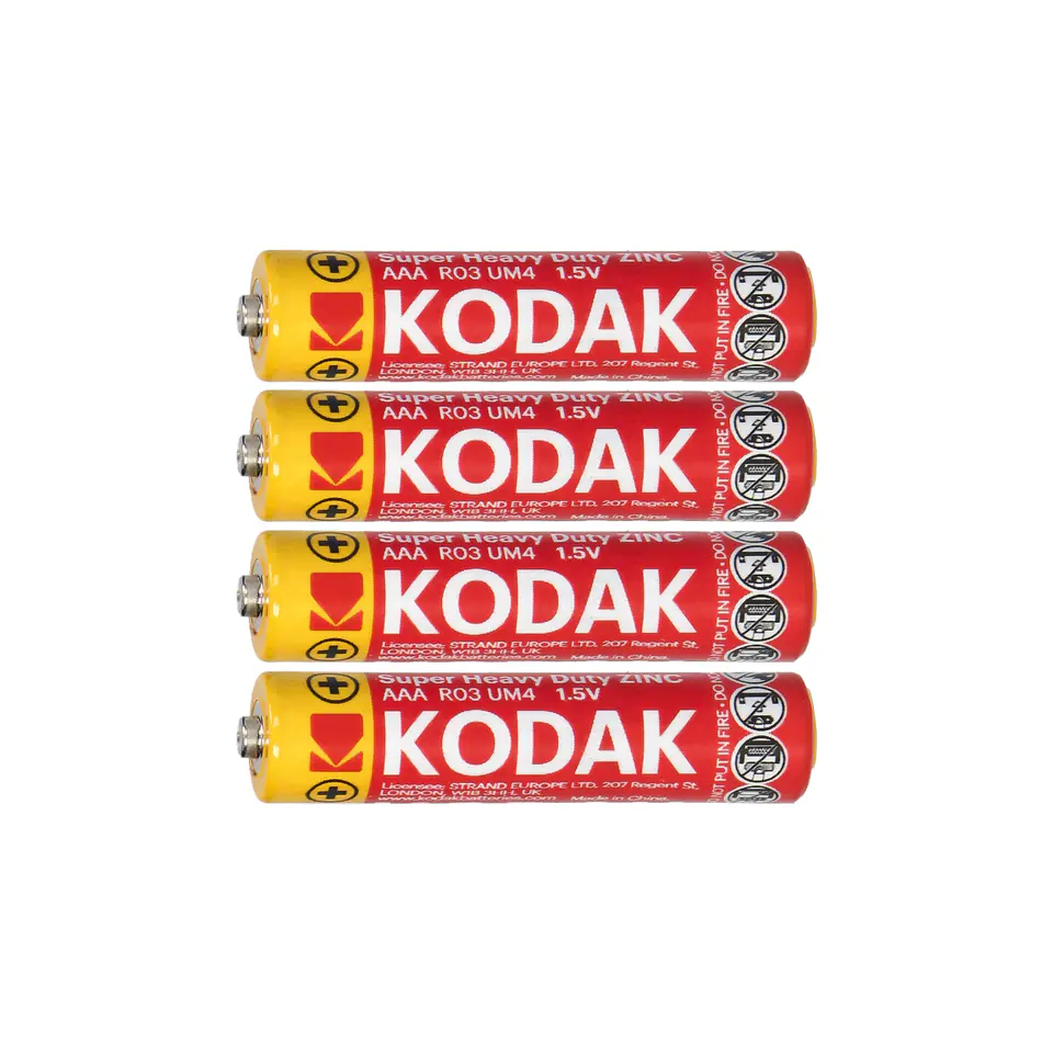 ⁨Baterie Kodak ZINC Super Heavy Duty AAA LR03, 4 szt. folia⁩ w sklepie Wasserman.eu
