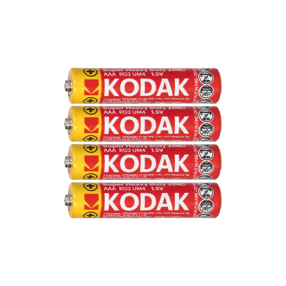 ⁨Baterie Kodak ZINC Super Heavy Duty AAA LR03, 4 szt.⁩ w sklepie Wasserman.eu