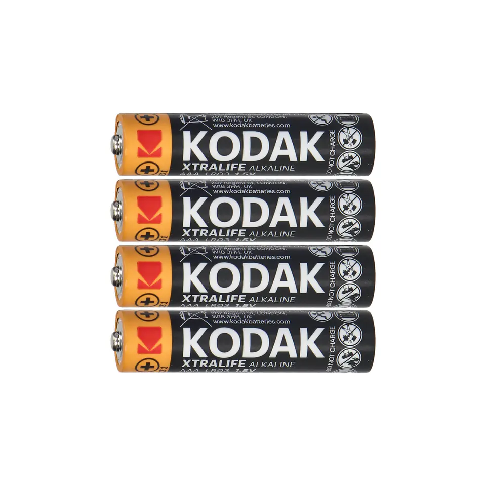 ⁨Baterie Kodak XTRALIFE Alkaline AAA LR03, 4szt. folia⁩ w sklepie Wasserman.eu