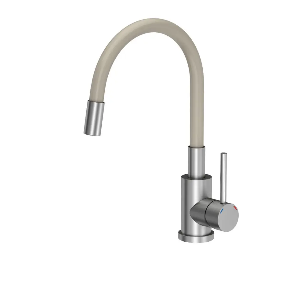 ⁨QUADRON MAGGIE Steinsteel Stretch Beige kitchen mixer⁩ at Wasserman.eu