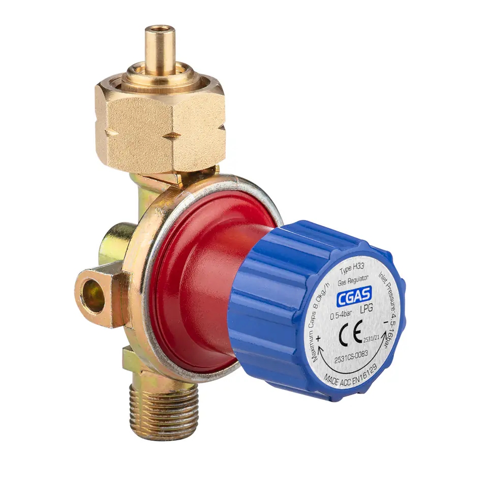 ⁨Reduktor gazowy z regulatorem ciśnienia. (max 4 bary, 8 kg/h)⁩ w sklepie Wasserman.eu