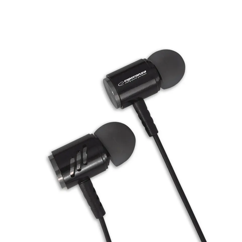 ⁨EH207KS Esperanza in-ear headphones metal with microphone eh207 black-silver⁩ at Wasserman.eu