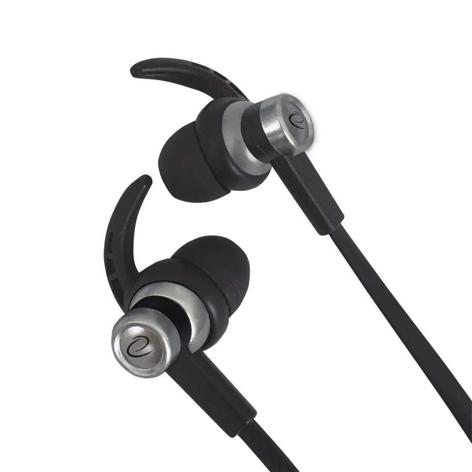 ⁨EH201KS Esperanza in-ear headphones with microphone and reg. volume eh201 black and silver⁩ at Wasserman.eu