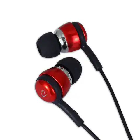 ⁨EH192R Esperanza słuchawki douszne z mikrofonem eh192 czarno-czerwone⁩ w sklepie Wasserman.eu