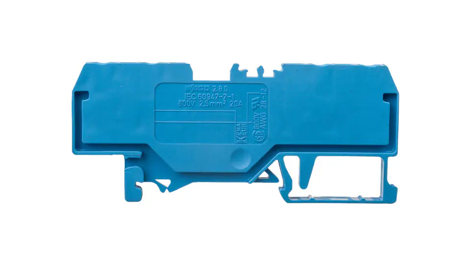 ⁨Rail connector 4-wire 2,5mm2 blue EURO 280-834⁩ at Wasserman.eu