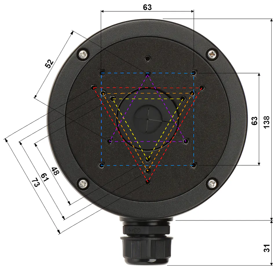 ⁨UCHWYT DO KAMER KULISTYCH DS-1280ZJ-S(BLACK) Hikvision⁩ w sklepie Wasserman.eu