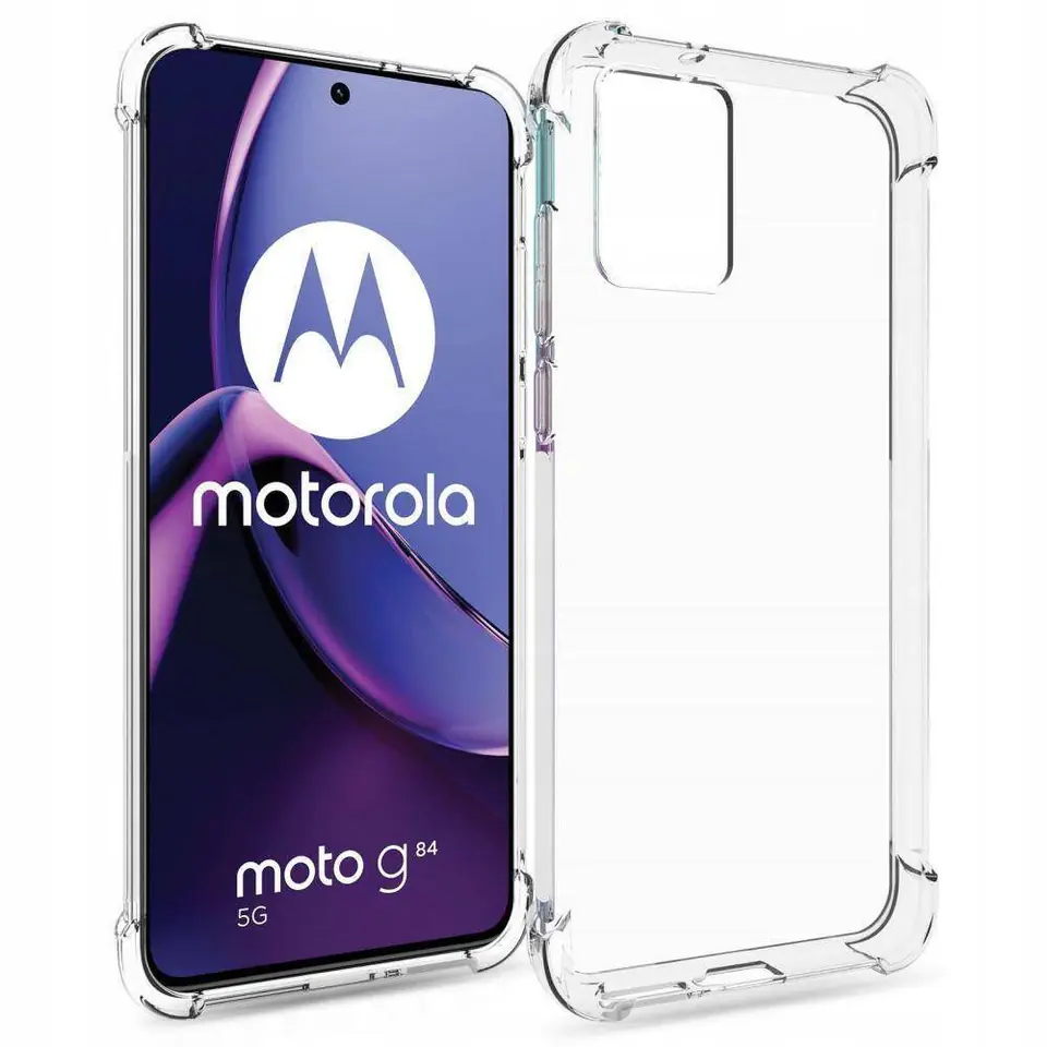 ⁨Etui MOTOROLA MOTO G84 5G Tech-Protect FlexAir Pro Clear transparentne⁩ w sklepie Wasserman.eu