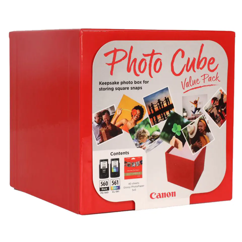 ⁨Canon Photo Cube oryginalny ink / tusz PG-560/CL-561+PP 201, 3713C007, 7.5ml⁩ w sklepie Wasserman.eu