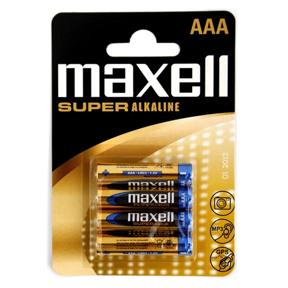 ⁨MAXELL BATTERY SUPER ALKALINE LR03/AAA BLISTER*4 790336.04.EU⁩ at Wasserman.eu