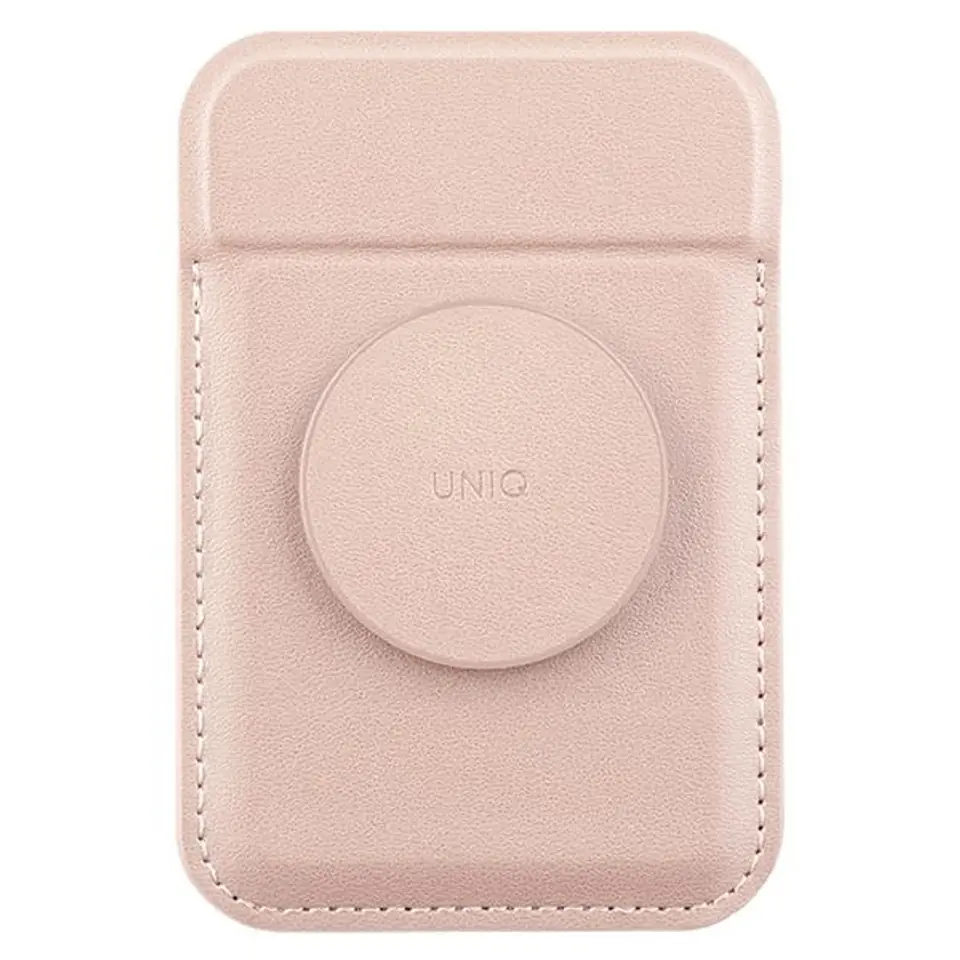 ⁨UNIQ Flixa magnetyczny portfel na karty z podpórką różowy/blush pink MagSafe⁩ w sklepie Wasserman.eu