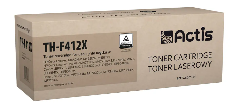 ⁨Actis TH-F412X toner (replacement for HP 410X CF412X; Standard; 5000 pages; yellow)⁩ at Wasserman.eu