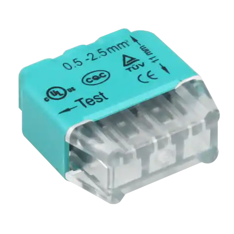 ⁨3-adriger Push-In-Stecker; für Draht 0,75-2,5mm?; IEC 300V/24A; 10 Stk.⁩ im Wasserman.eu