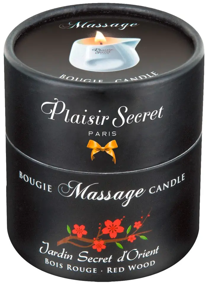 ⁨Świeca do masażu Sekwoja 80 ml Plaisir Secret⁩ w sklepie Wasserman.eu