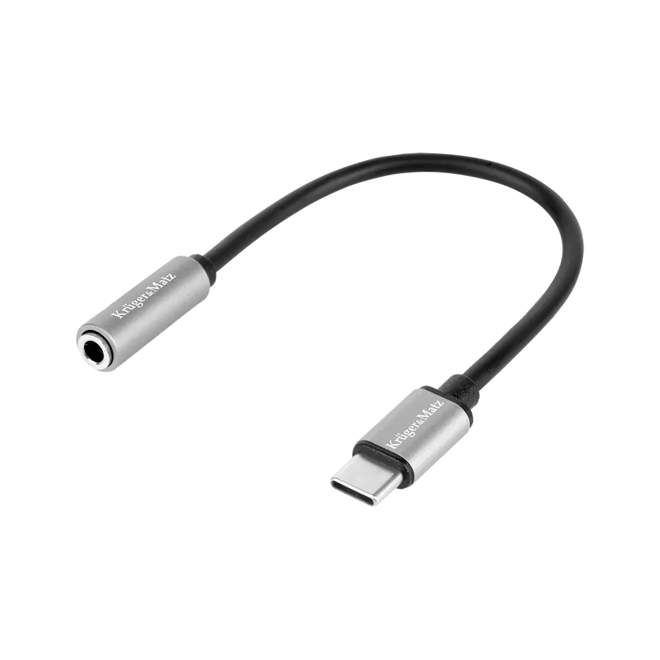⁨Adapter wtyk USB typu C - gniazdo jack 3.5 stereo Kruger&Matz Basic⁩ w sklepie Wasserman.eu