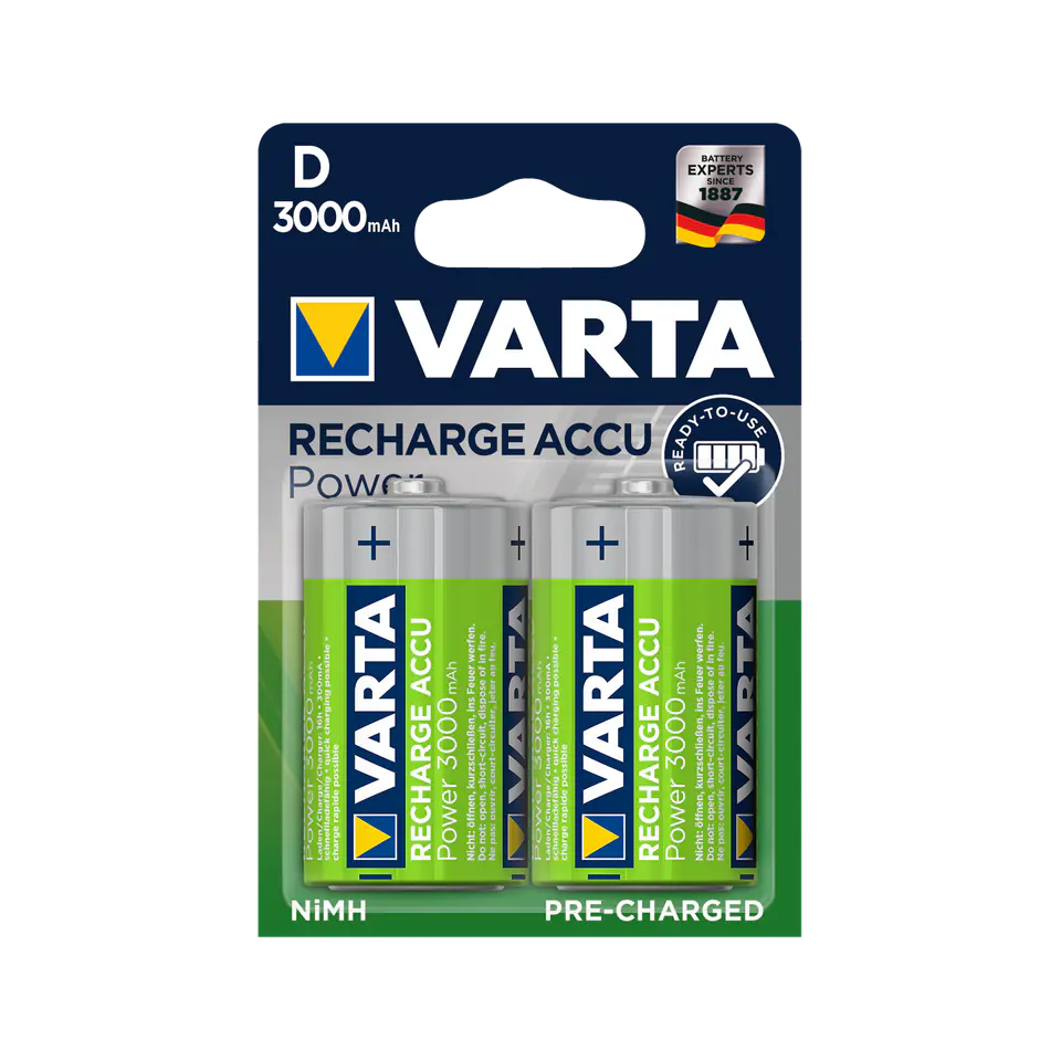 ⁨Akumulator VARTA R20 NiMh 3000mAh 2szt./blist.⁩ w sklepie Wasserman.eu