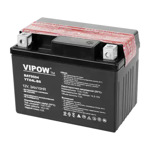 ⁨VIPOW type MC battery for motorcycles 12V 3Ah⁩ at Wasserman.eu