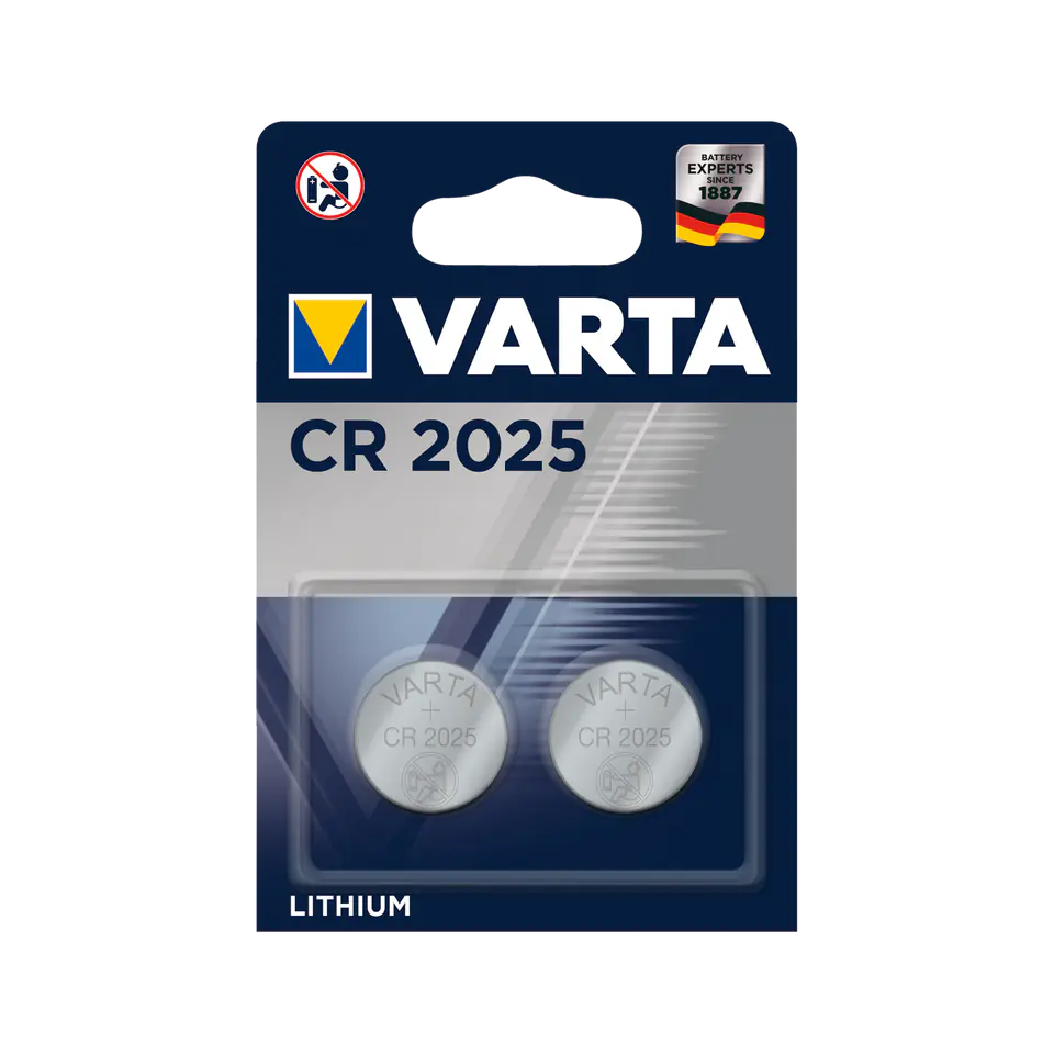 ⁨Bateria VARTA CR2025 2szt./bl.⁩ w sklepie Wasserman.eu